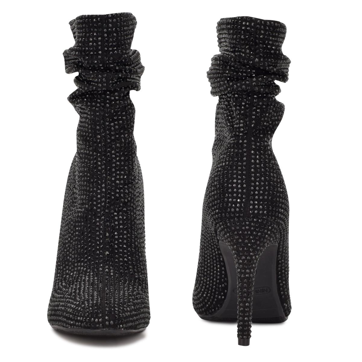 Bottines Nine West Dazzle Robe Femme Noir | 4972YRWTS