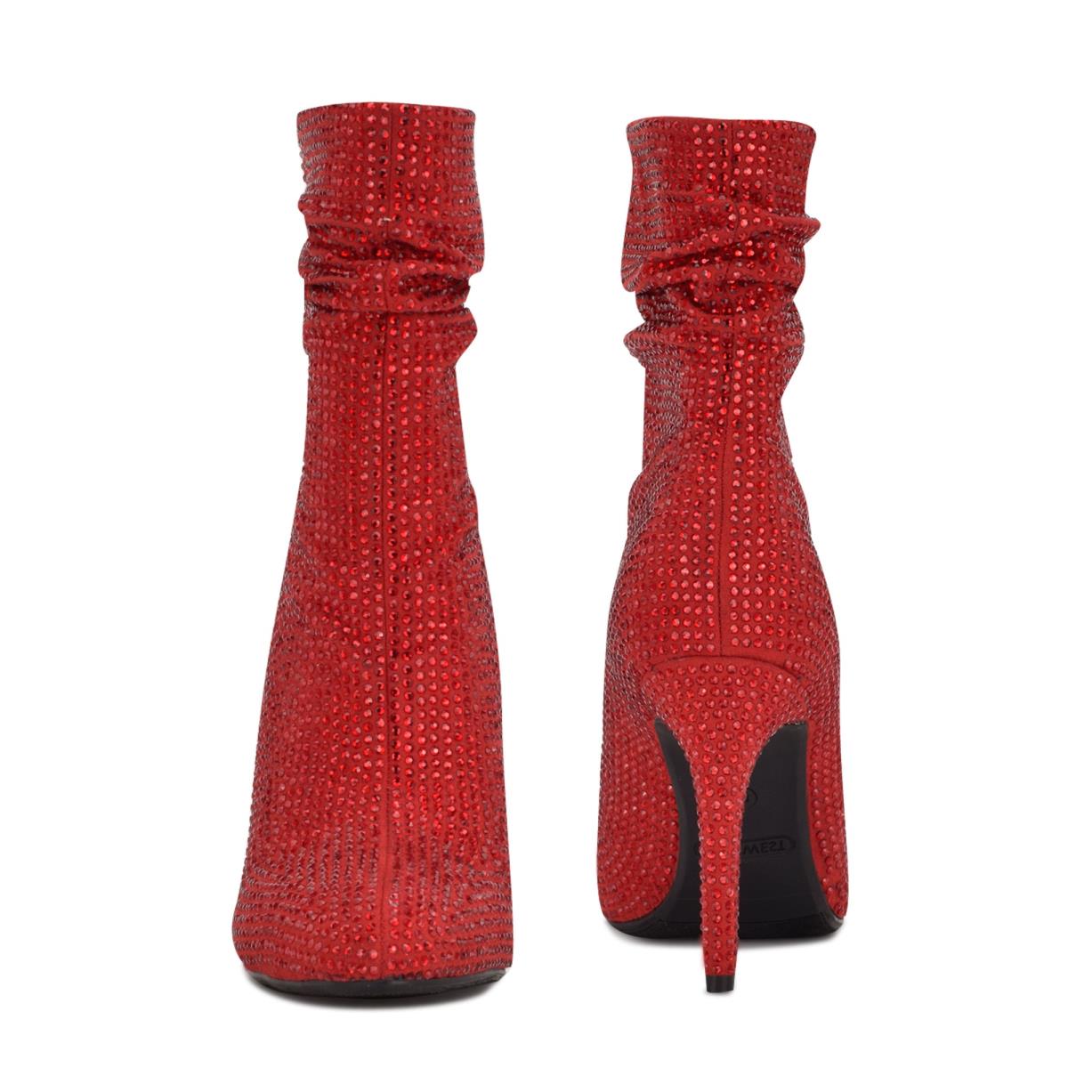 Bottines Nine West Dazzle Robe Femme Rouge | 5497FIHBV