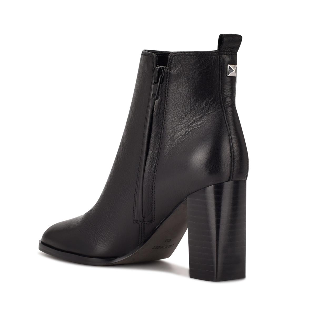 Bottines Nine West Dips Block Heel Femme Noir | 2589AJDVZ