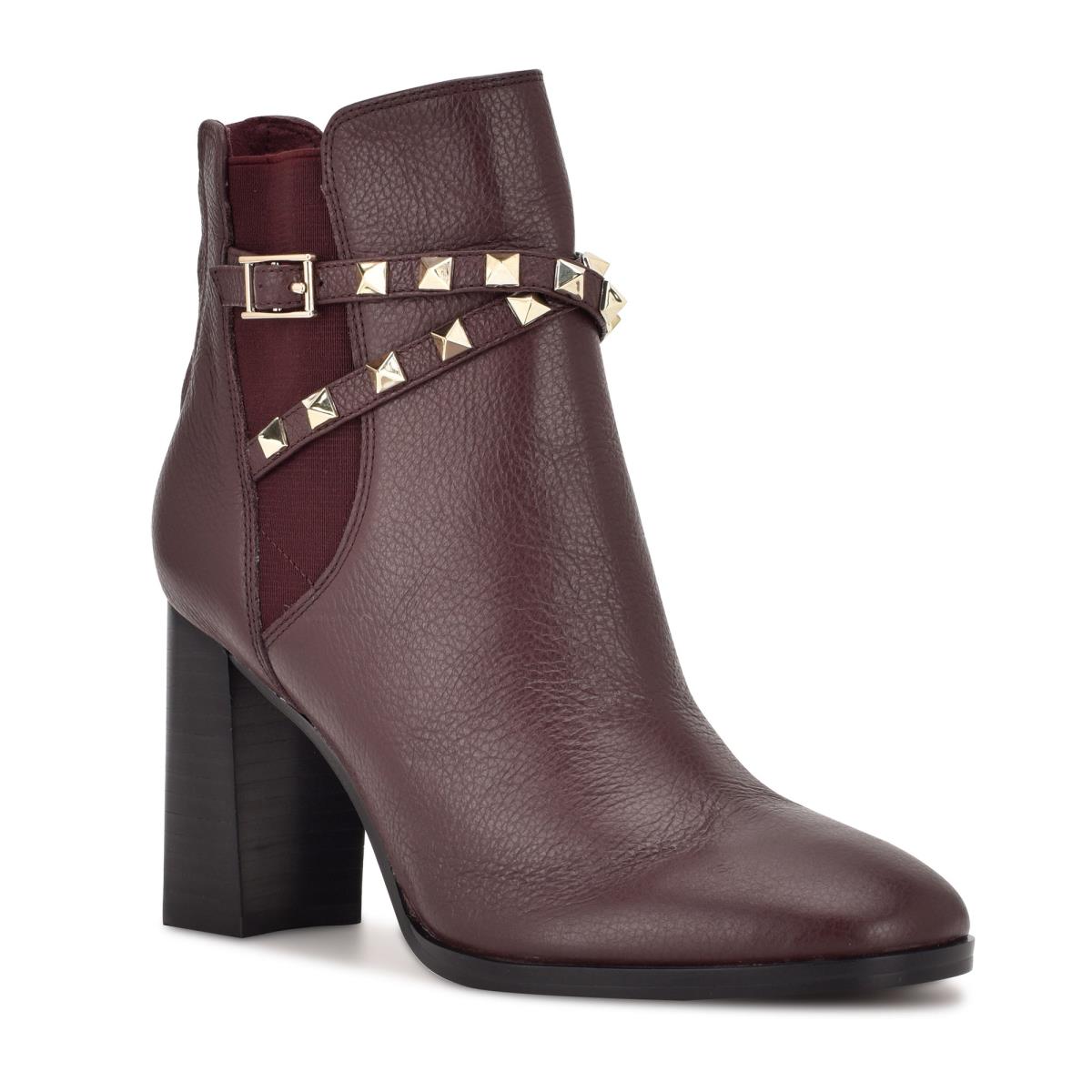 Bottines Nine West Donda Talons Femme Marron | 4287KYSLH