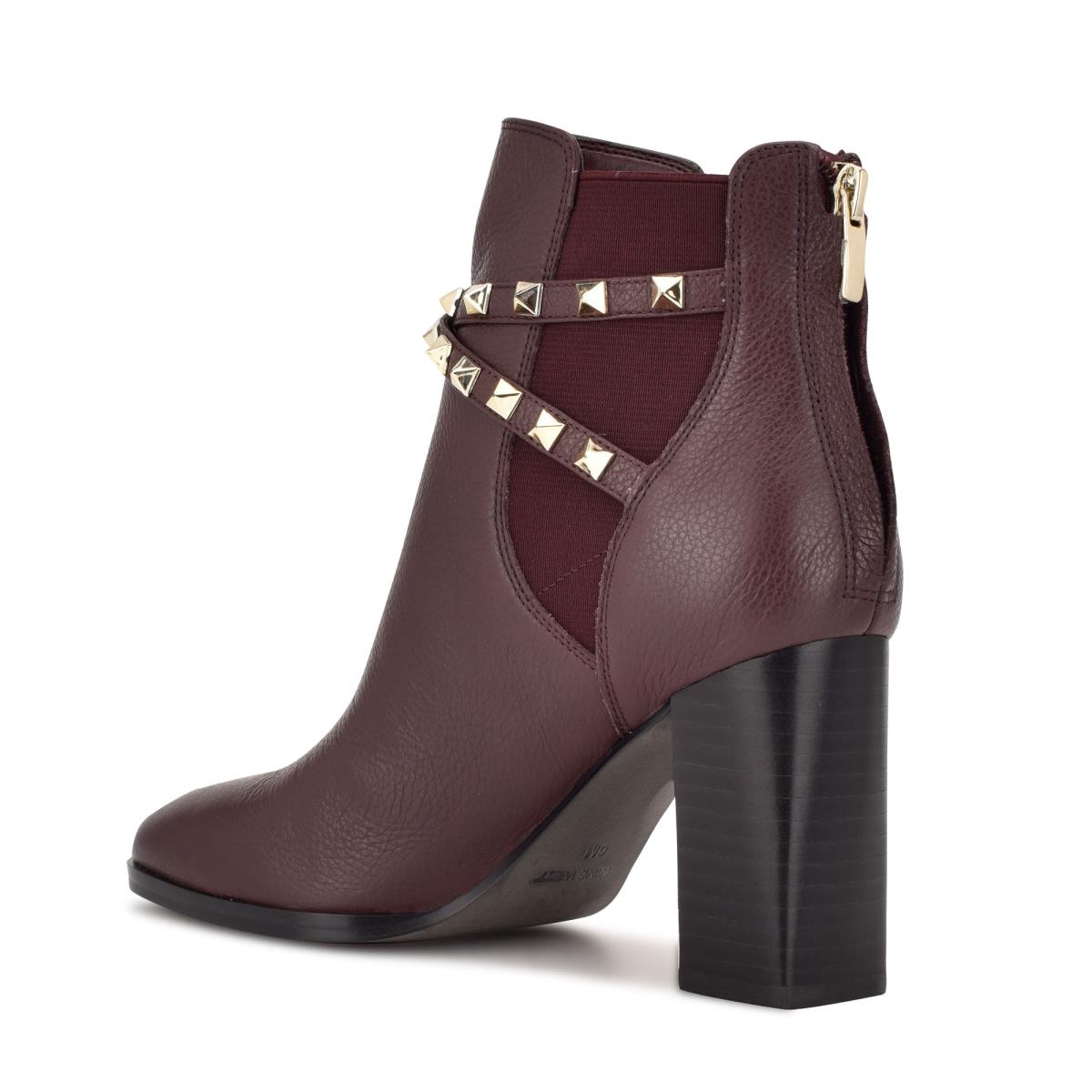 Bottines Nine West Donda Talons Femme Marron | 4287KYSLH