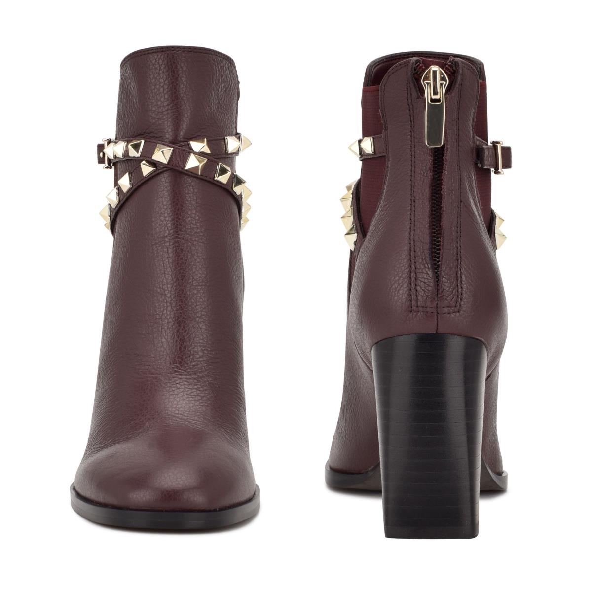 Bottines Nine West Donda Talons Femme Marron | 4287KYSLH