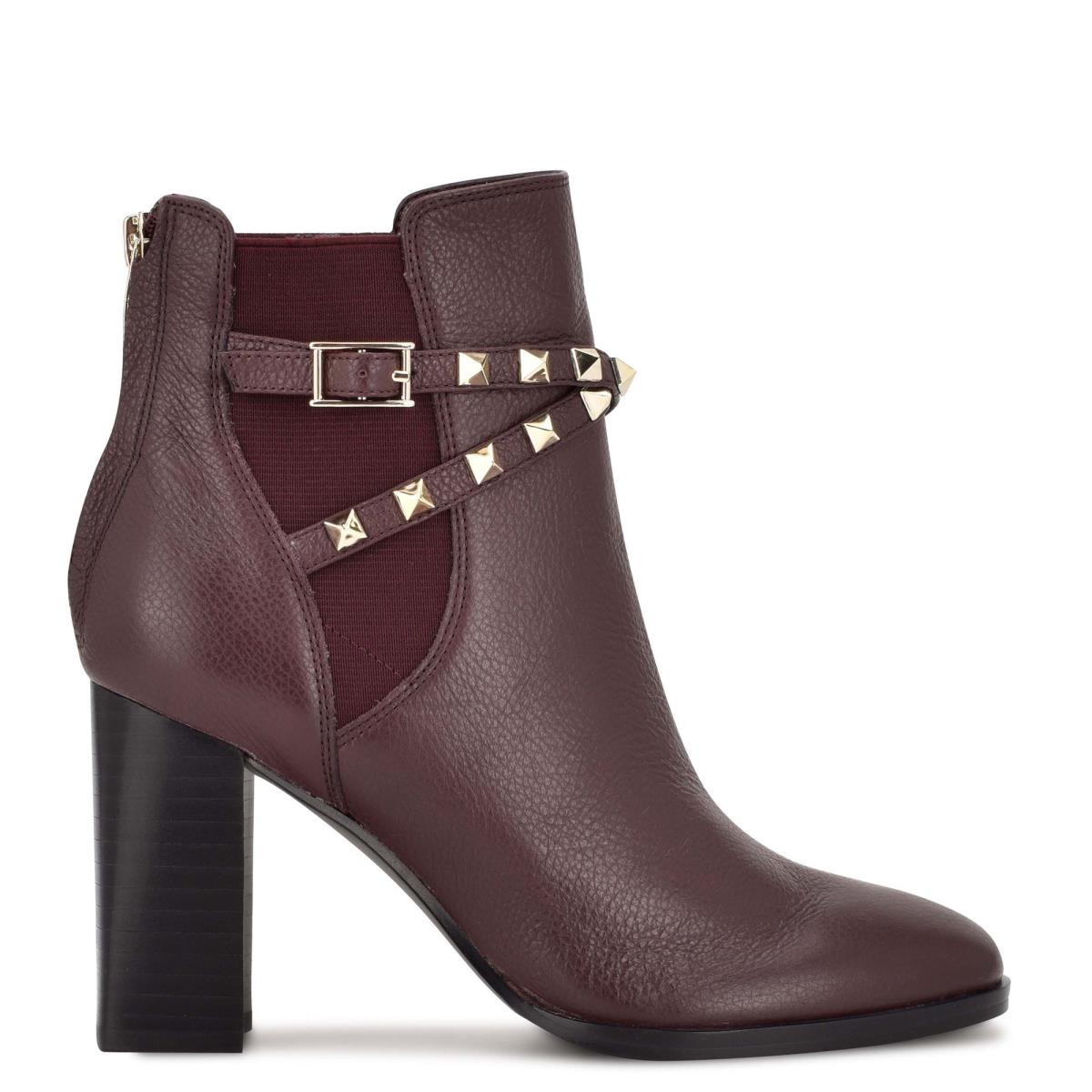 Bottines Nine West Donda Talons Femme Marron | 4287KYSLH