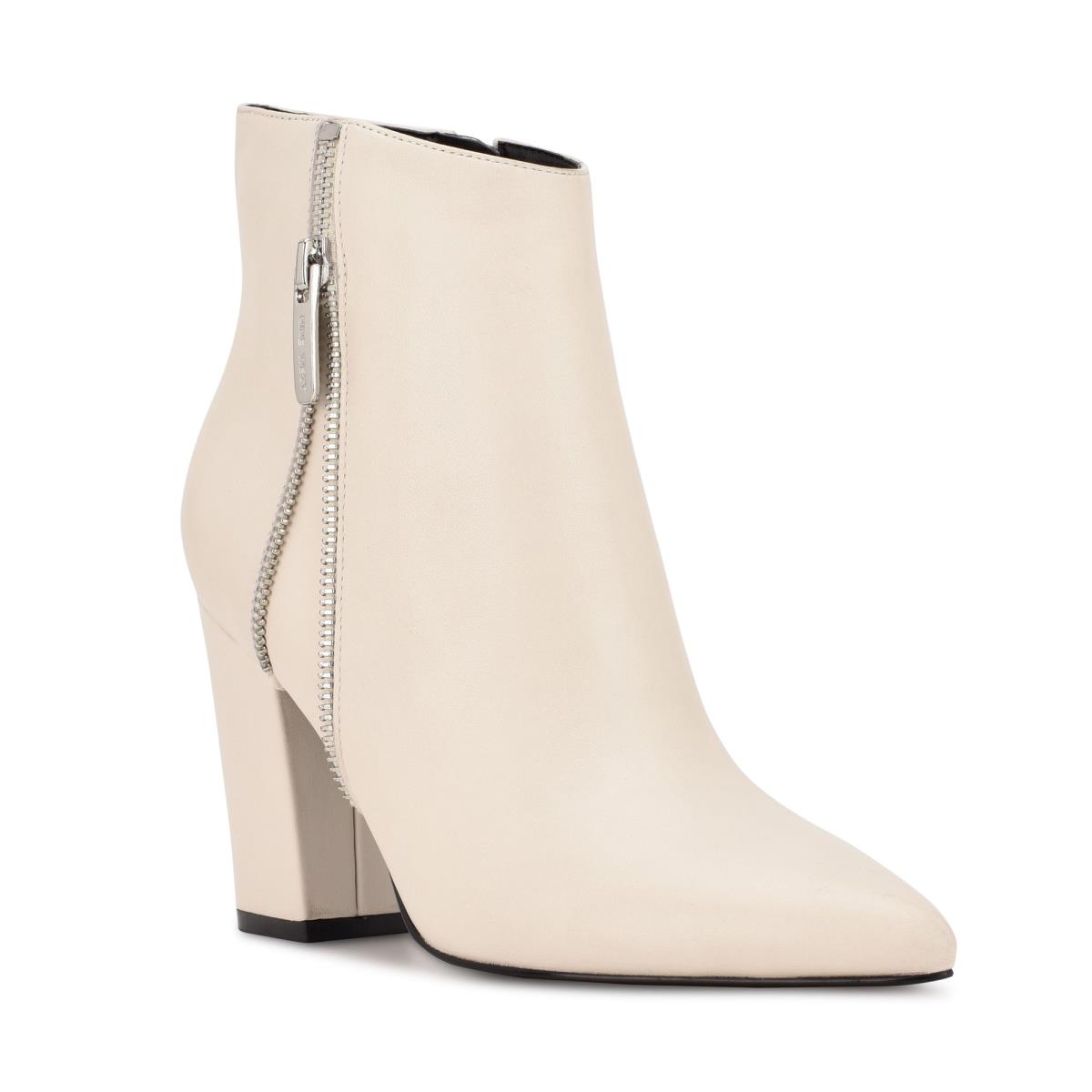 Bottines Nine West Glorya Talons Femme Blanche | 7093SKPQO