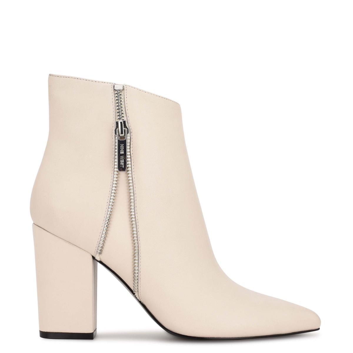 Bottines Nine West Glorya Talons Femme Blanche | 7093SKPQO