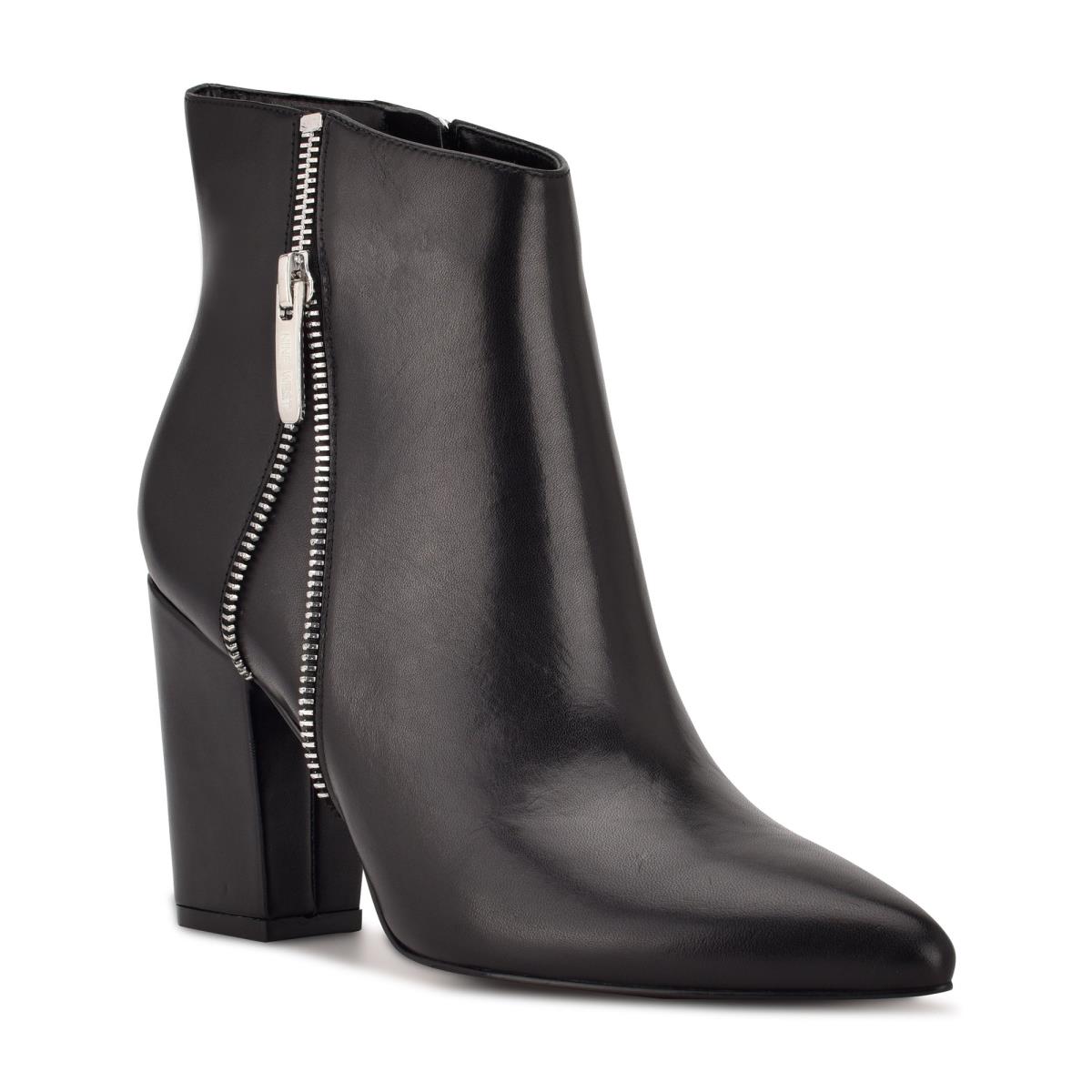 Bottines Nine West Glorya Talons Femme Noir | 8910GHJDI