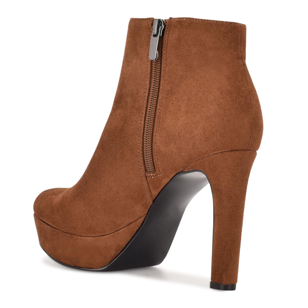 Bottines Nine West Glowup Plateforme Femme Marron | 1705JKYCT