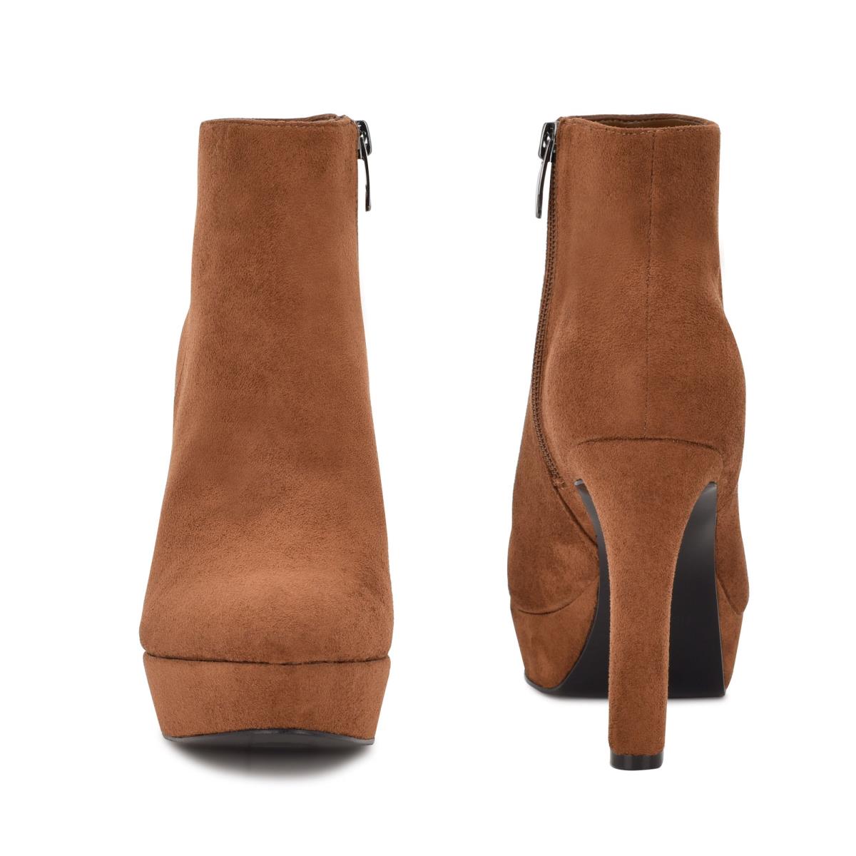 Bottines Nine West Glowup Plateforme Femme Marron | 1705JKYCT