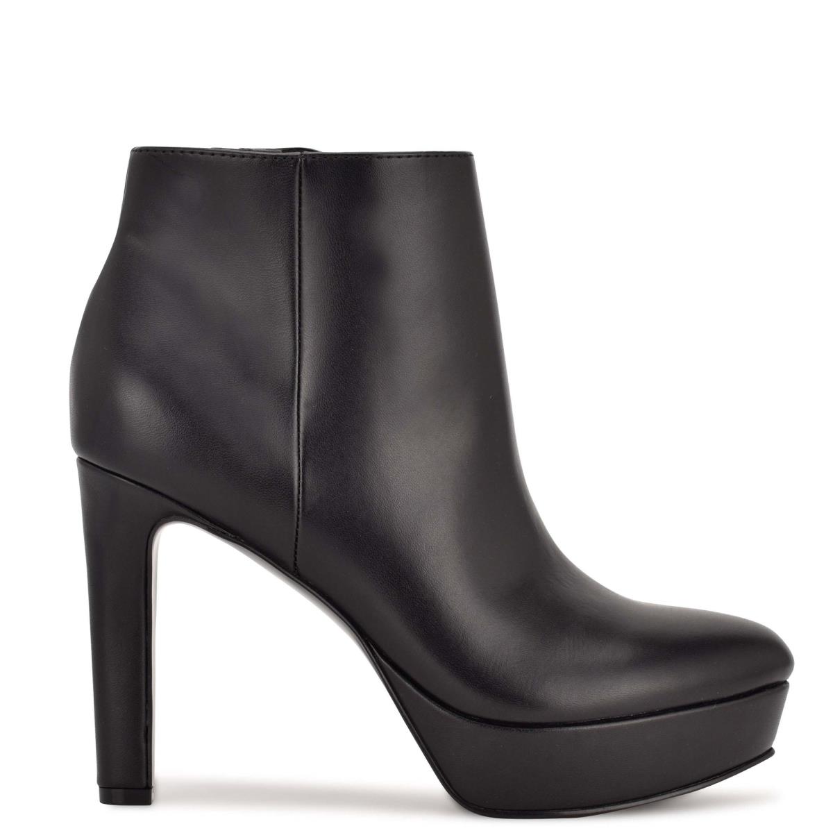 Bottines Nine West Glowup Plateforme Femme Noir | 3275MYLRJ