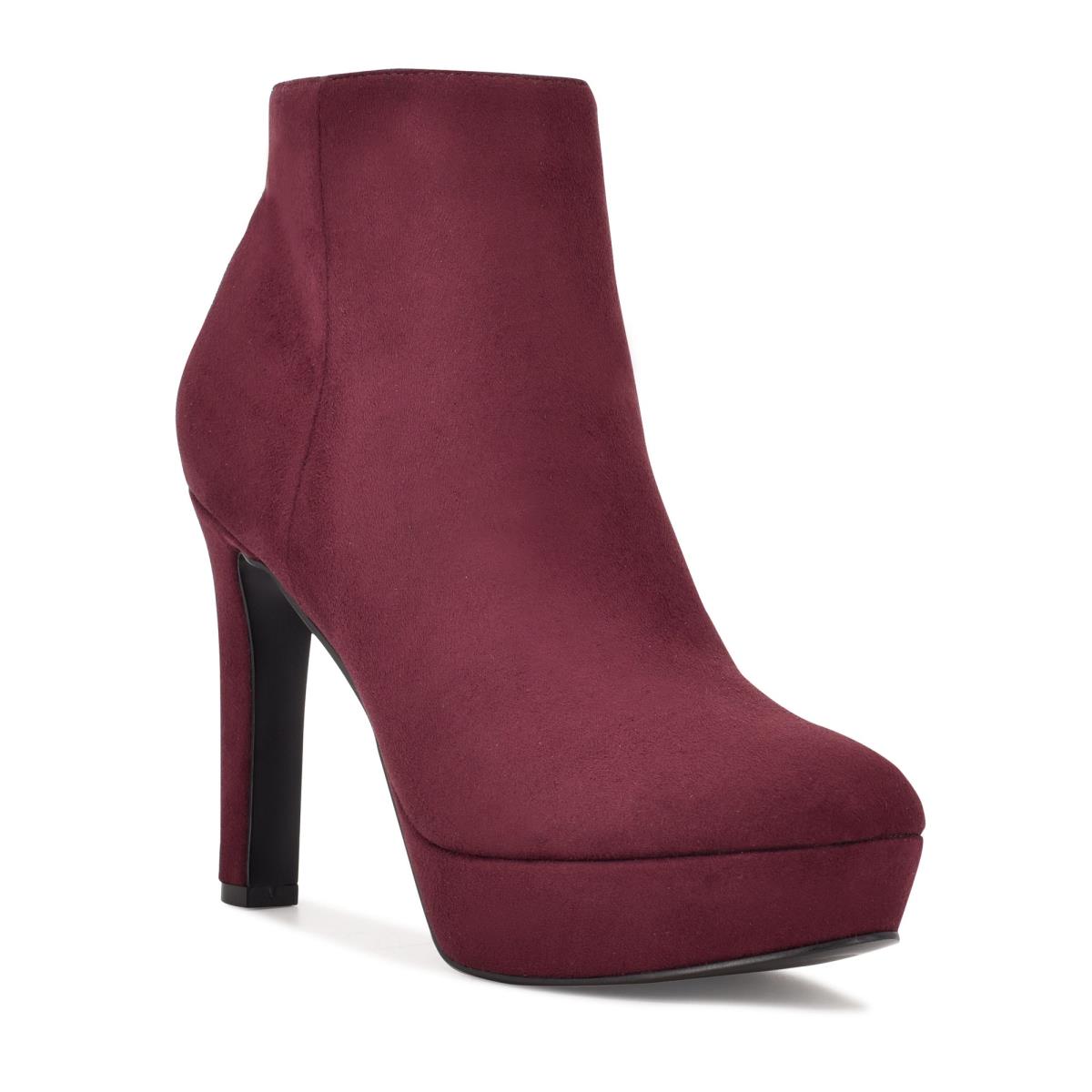 Bottines Nine West Glowup Plateforme Femme Bordeaux | 5438AHGLF