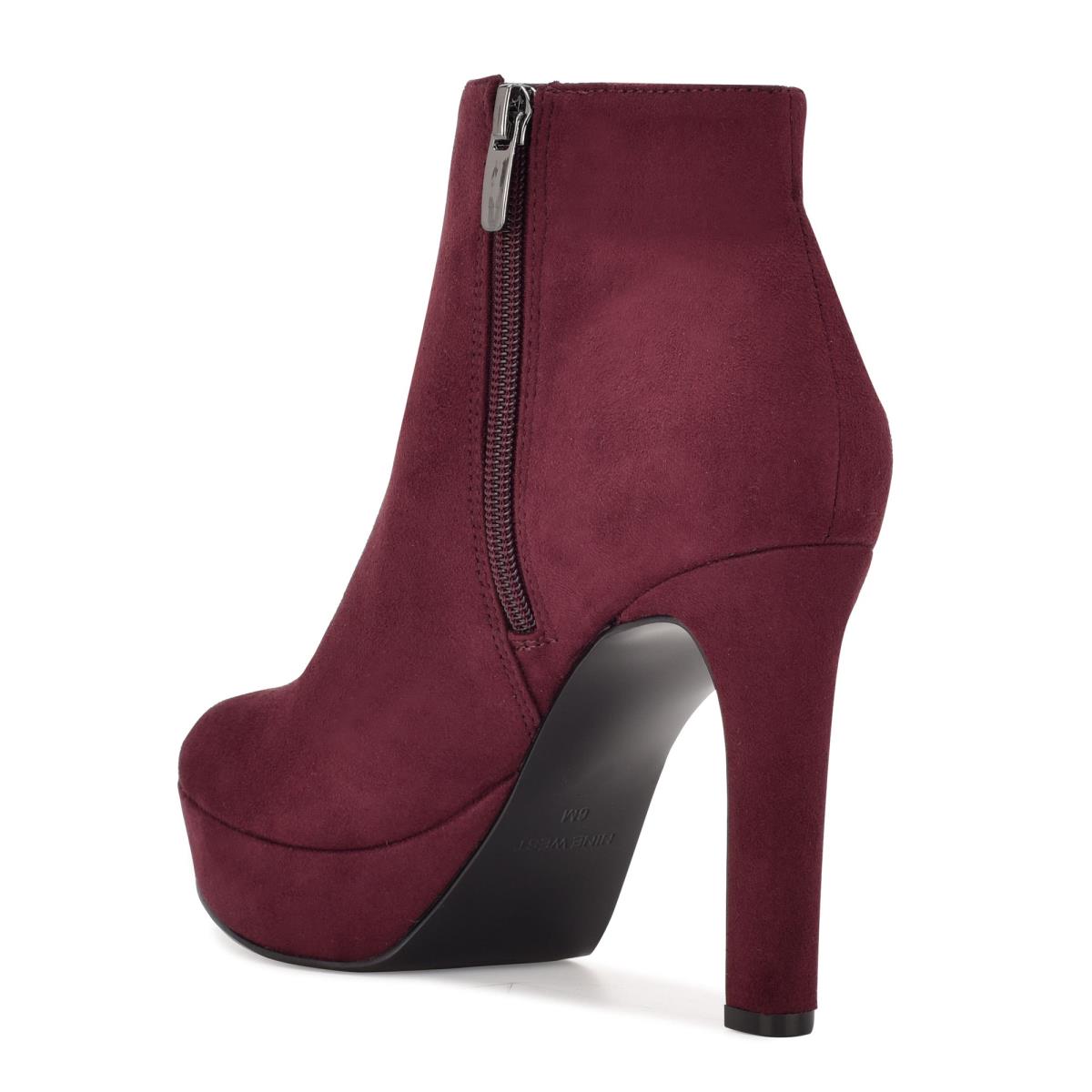 Bottines Nine West Glowup Plateforme Femme Bordeaux | 5438AHGLF