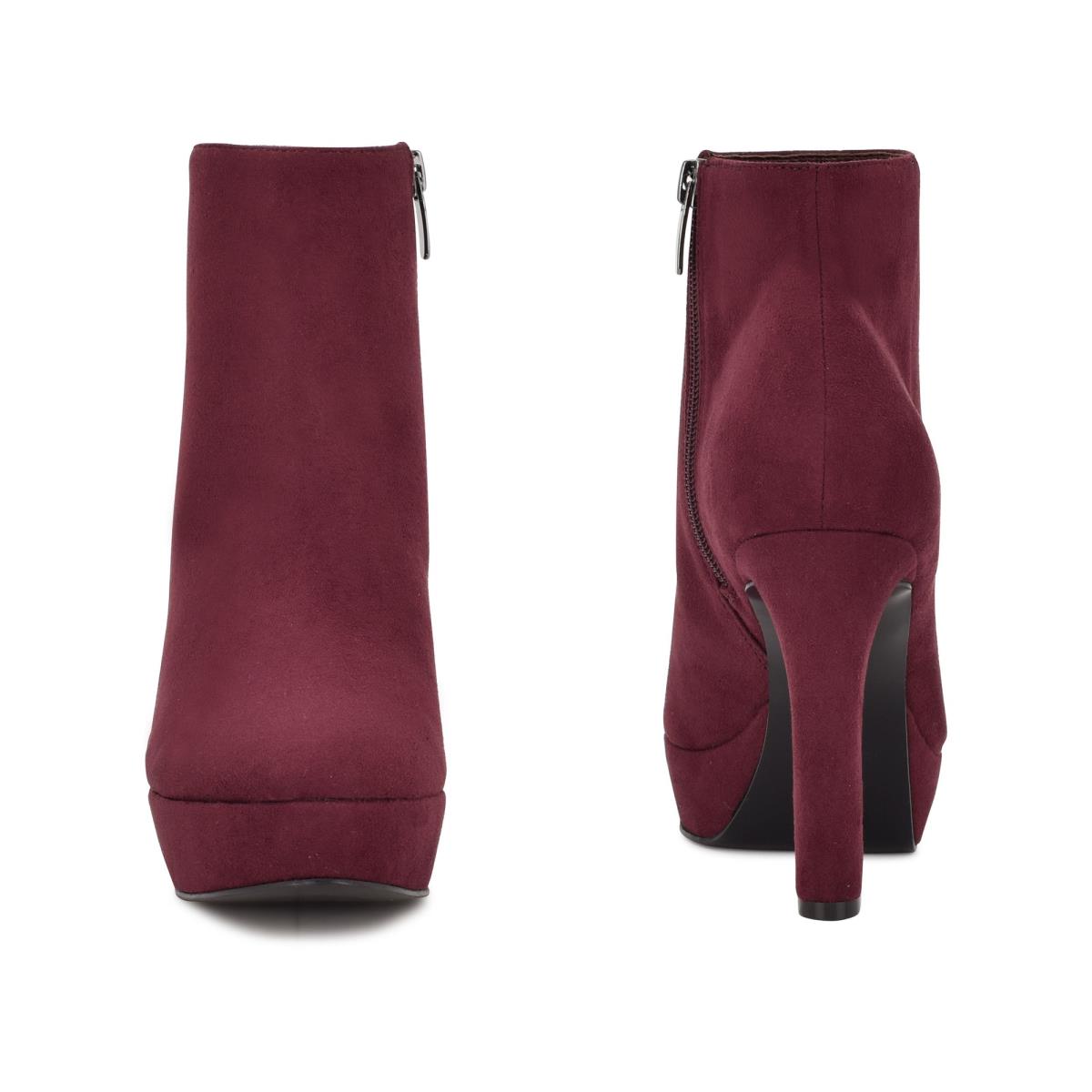 Bottines Nine West Glowup Plateforme Femme Bordeaux | 5438AHGLF