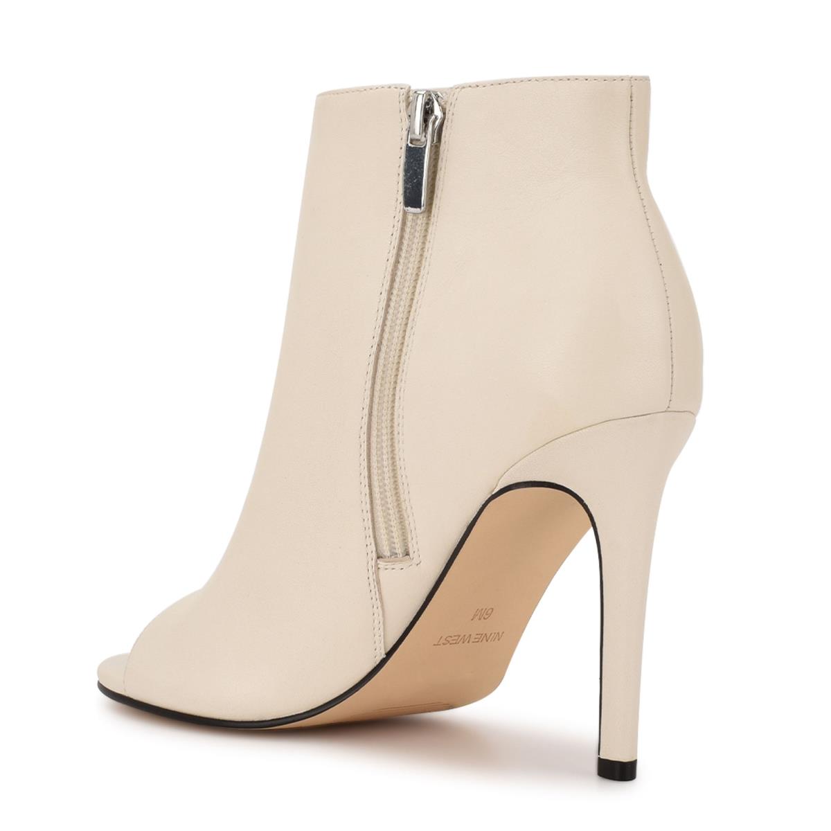 Bottines Nine West Izip Peep toe Femme Blanche | 4370WINGS