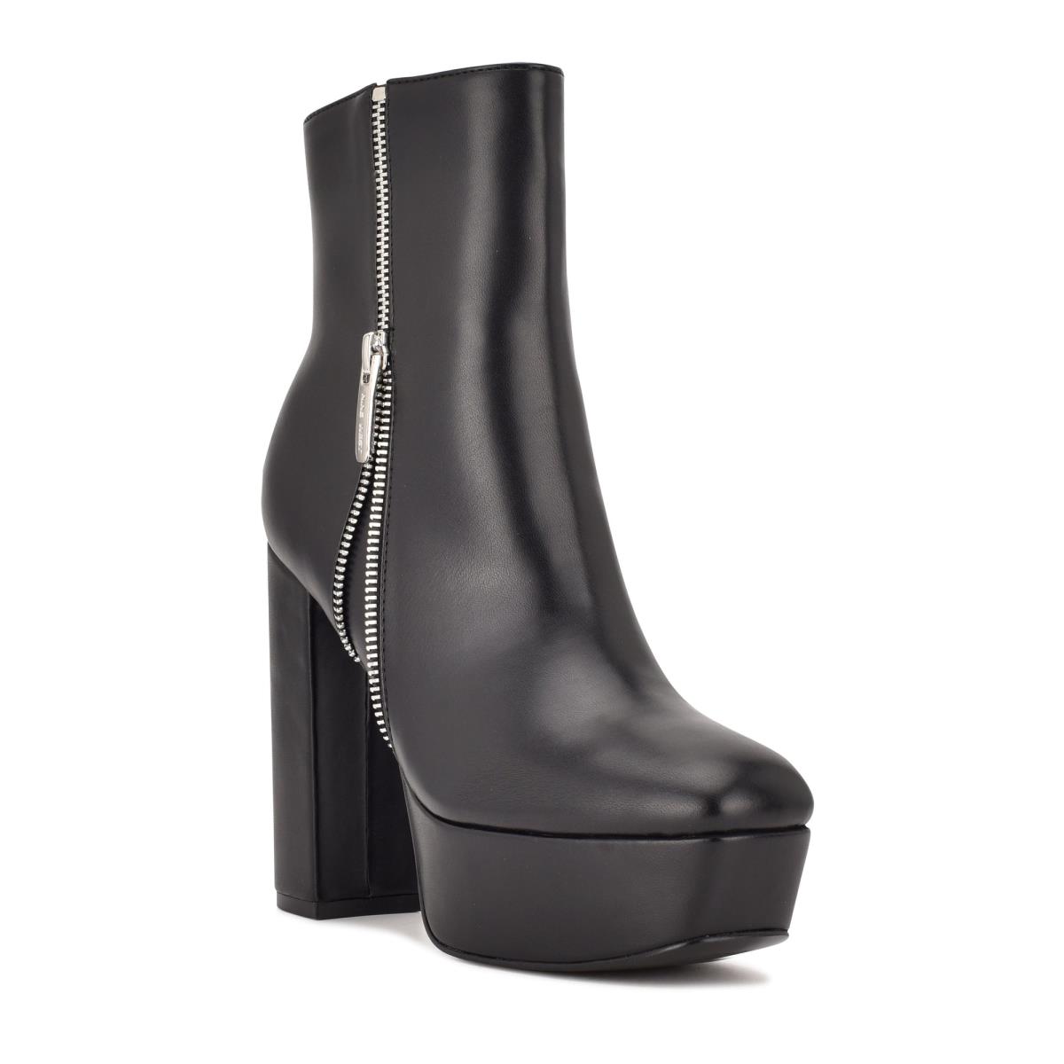 Bottines Nine West Kerri Plateforme Femme Noir | 2713FHTUB