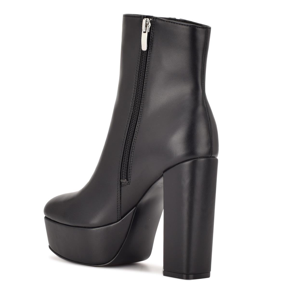 Bottines Nine West Kerri Plateforme Femme Noir | 2713FHTUB