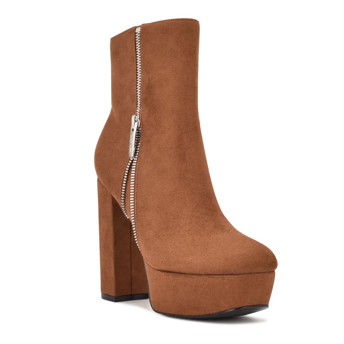 Bottines Nine West Kerri Plateforme Femme Marron | 5069VBGXM