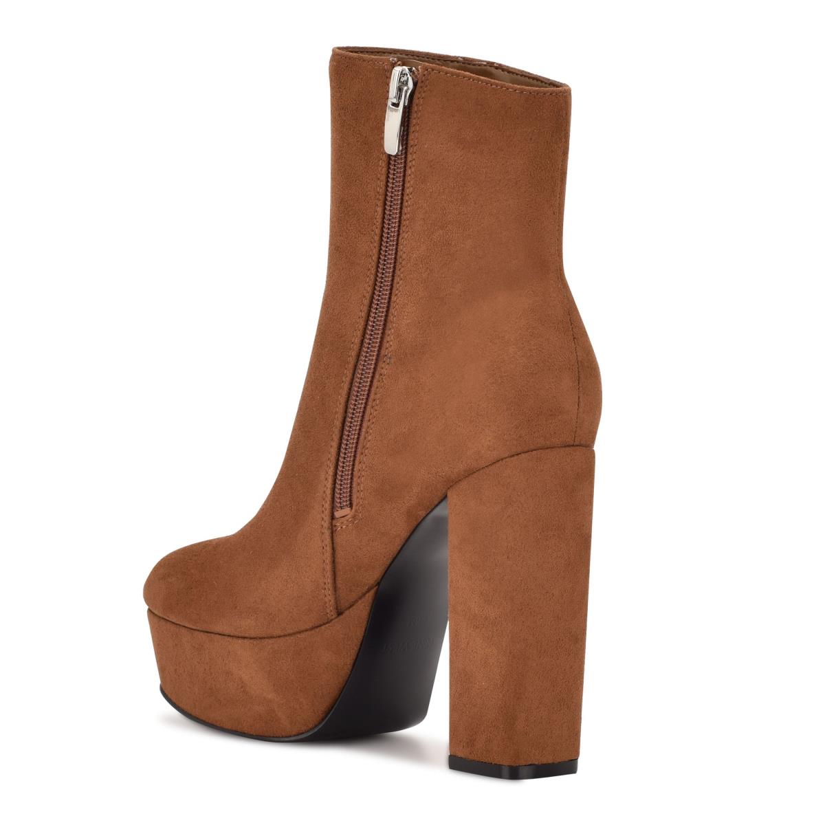 Bottines Nine West Kerri Plateforme Femme Marron | 5069VBGXM