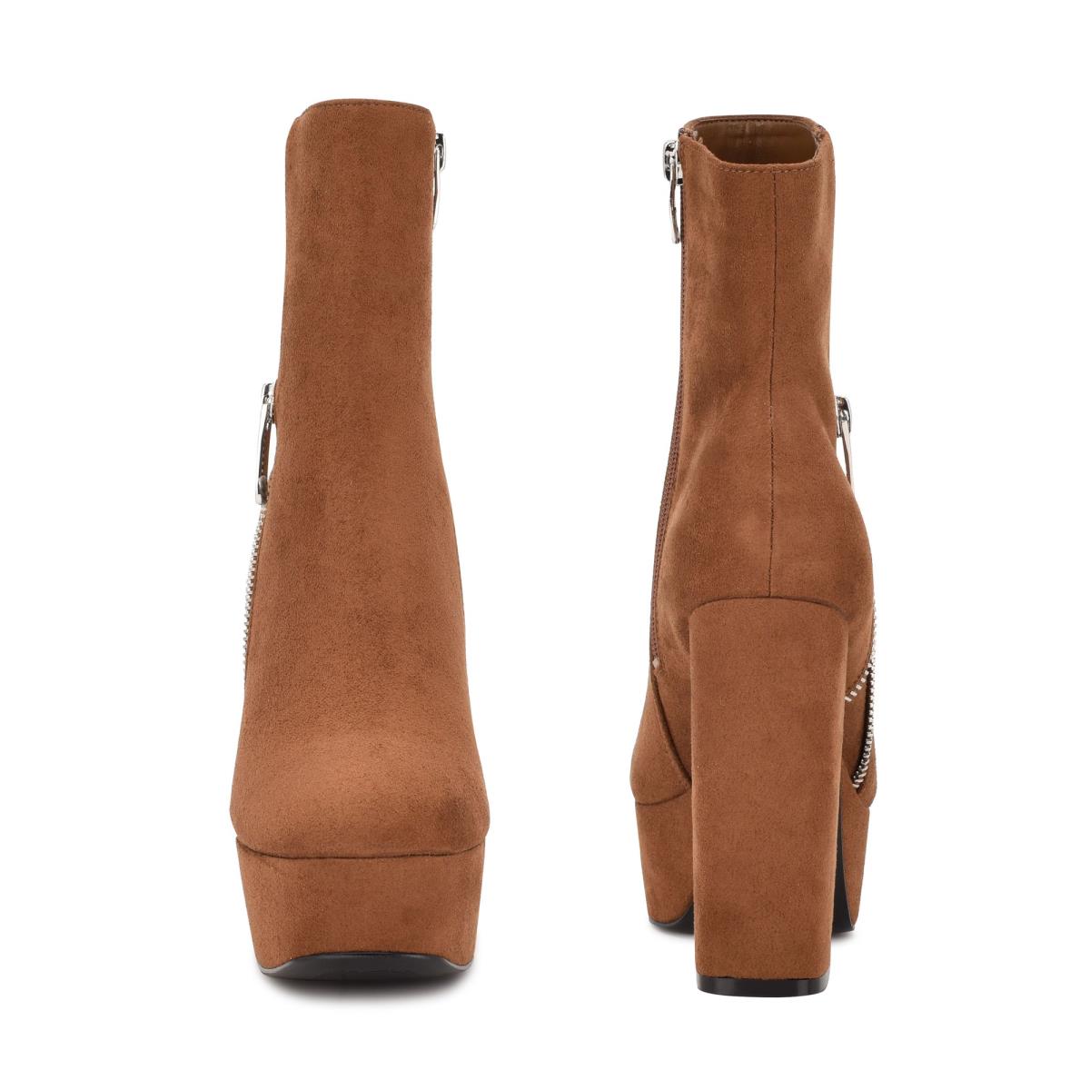 Bottines Nine West Kerri Plateforme Femme Marron | 5069VBGXM