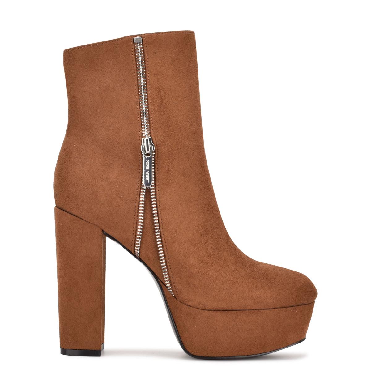 Bottines Nine West Kerri Plateforme Femme Marron | 5069VBGXM