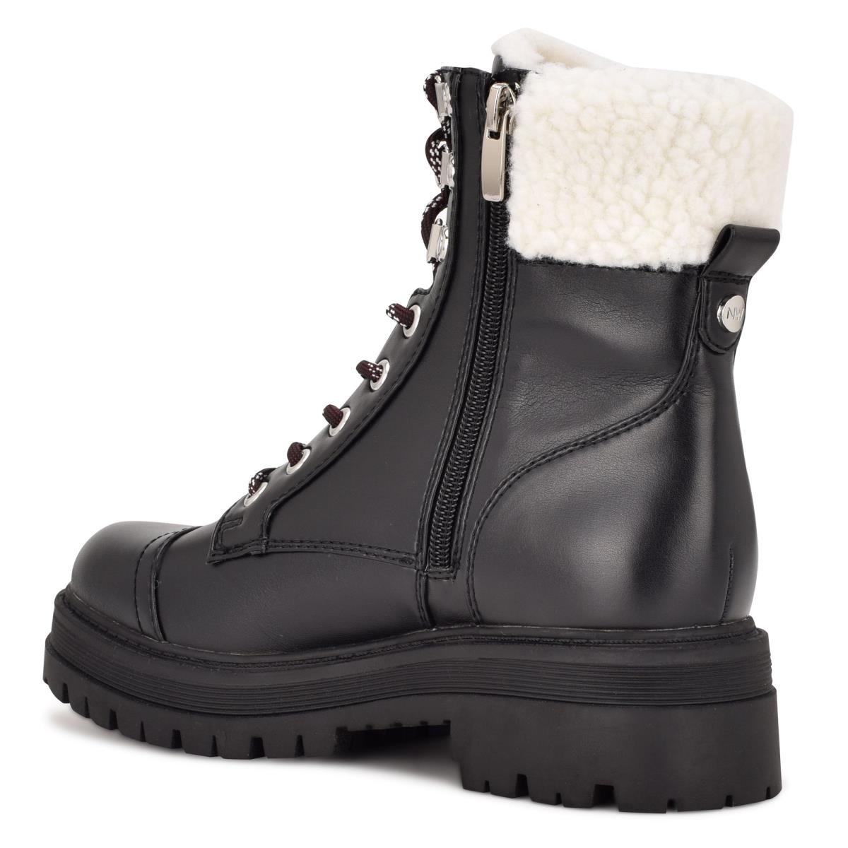 Bottines Nine West Pike Combat Lug Sole Femme Noir | 4260YVJZT