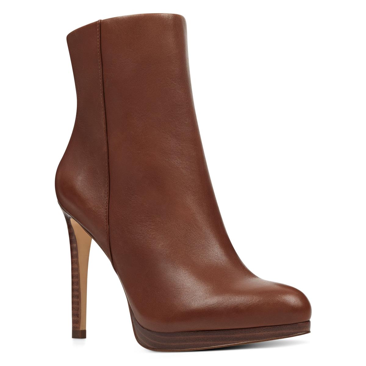 Bottines Nine West Quanette Plateforme Femme Marron | 8463KZJAE