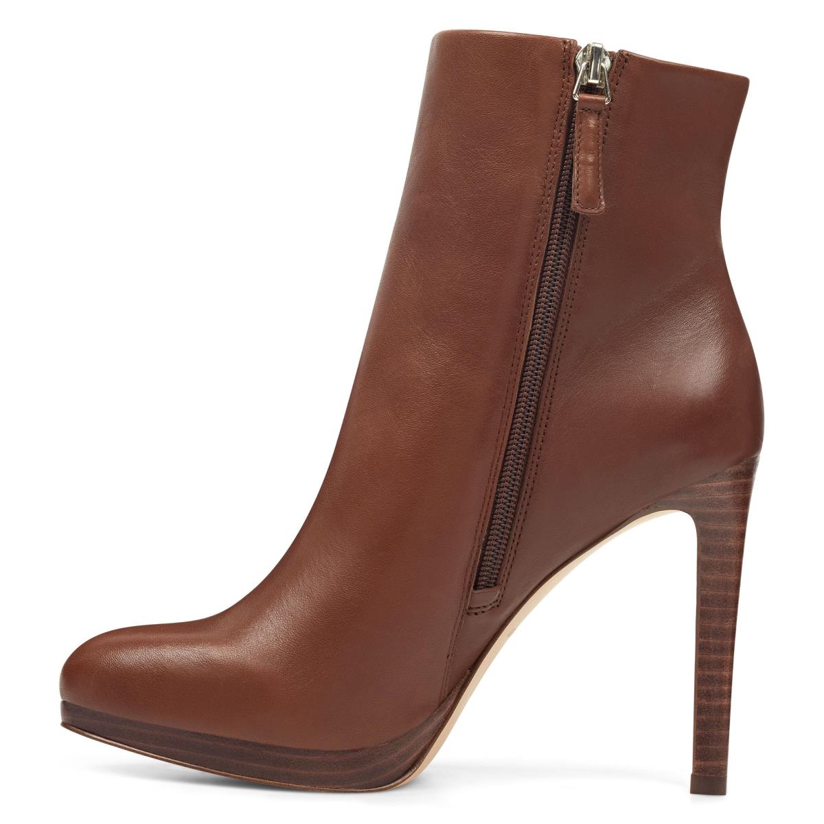 Bottines Nine West Quanette Plateforme Femme Marron | 8463KZJAE