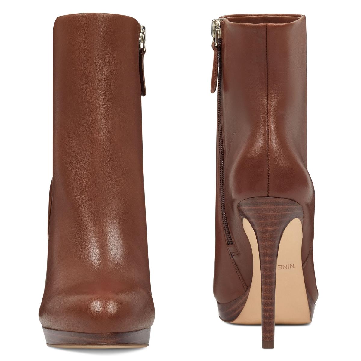 Bottines Nine West Quanette Plateforme Femme Marron | 8463KZJAE