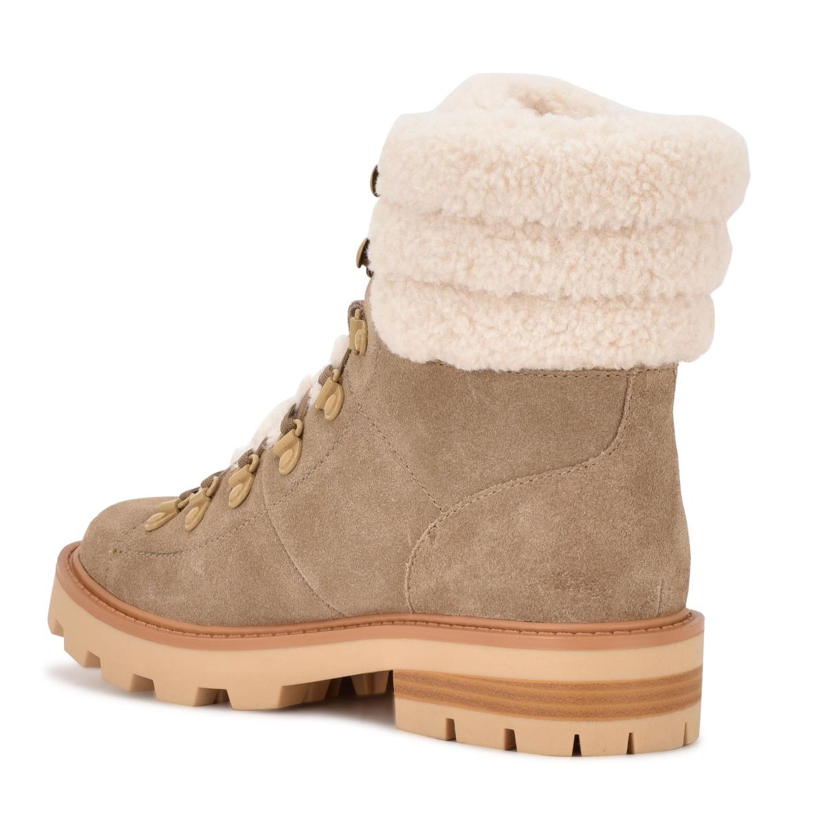 Bottines Nine West Rima Combat Lug Sole Femme Beige Clair | 3541MANZC