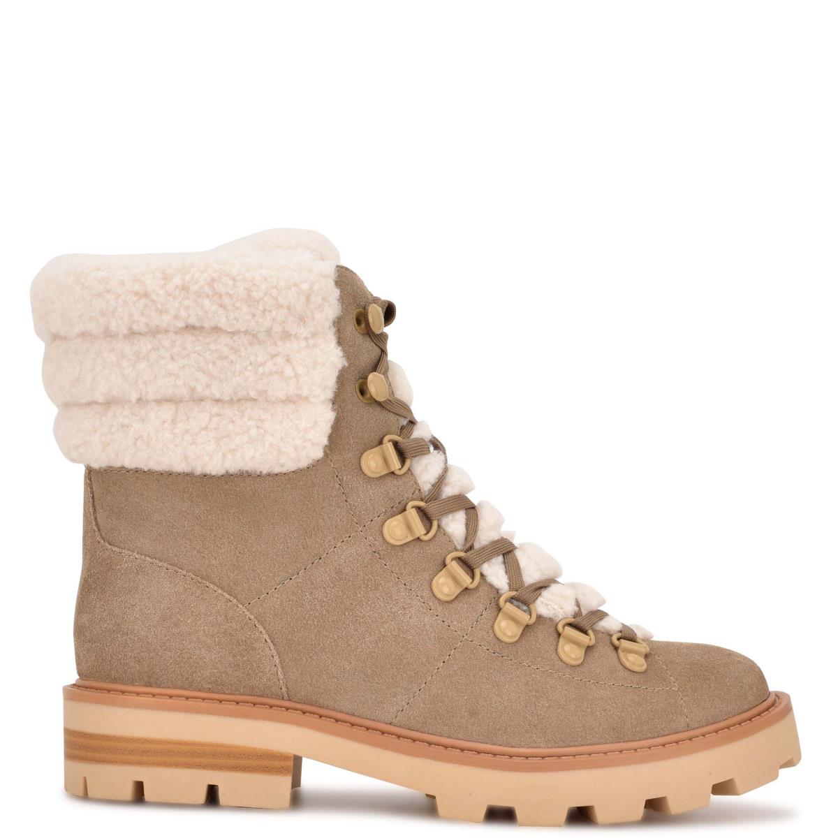 Bottines Nine West Rima Combat Lug Sole Femme Beige Clair | 3541MANZC