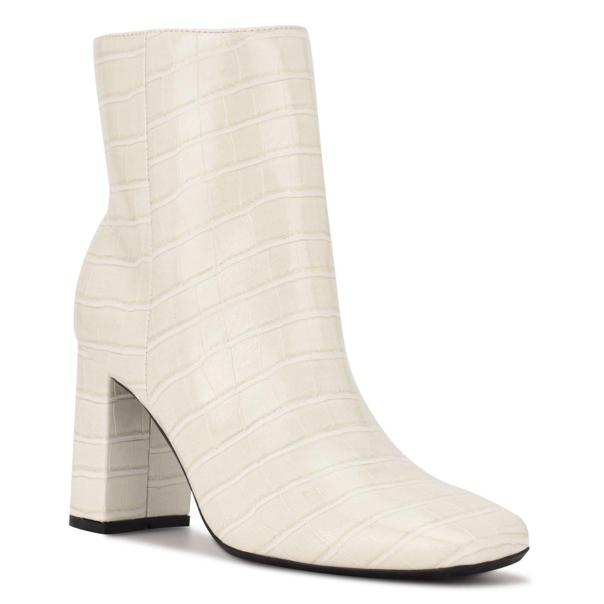 Bottines Nine West Sardo 9x9 Talons Femme Beige | 0137FUGZK