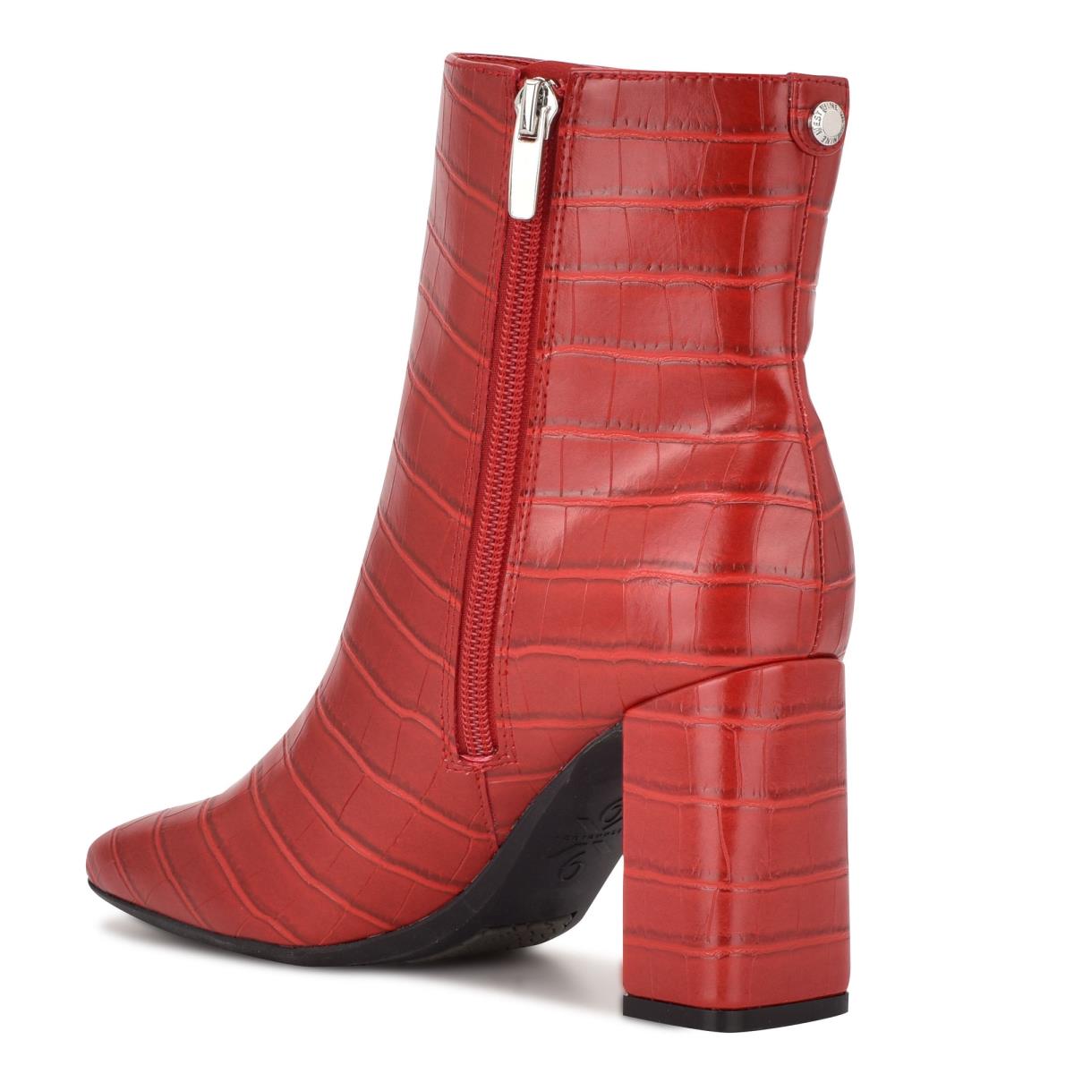 Bottines Nine West Sardo 9x9 Talons Femme Rouge | 9658VWTCS