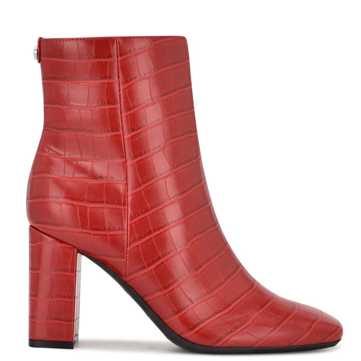 Bottines Nine West Sardo 9x9 Talons Femme Rouge | 9658VWTCS