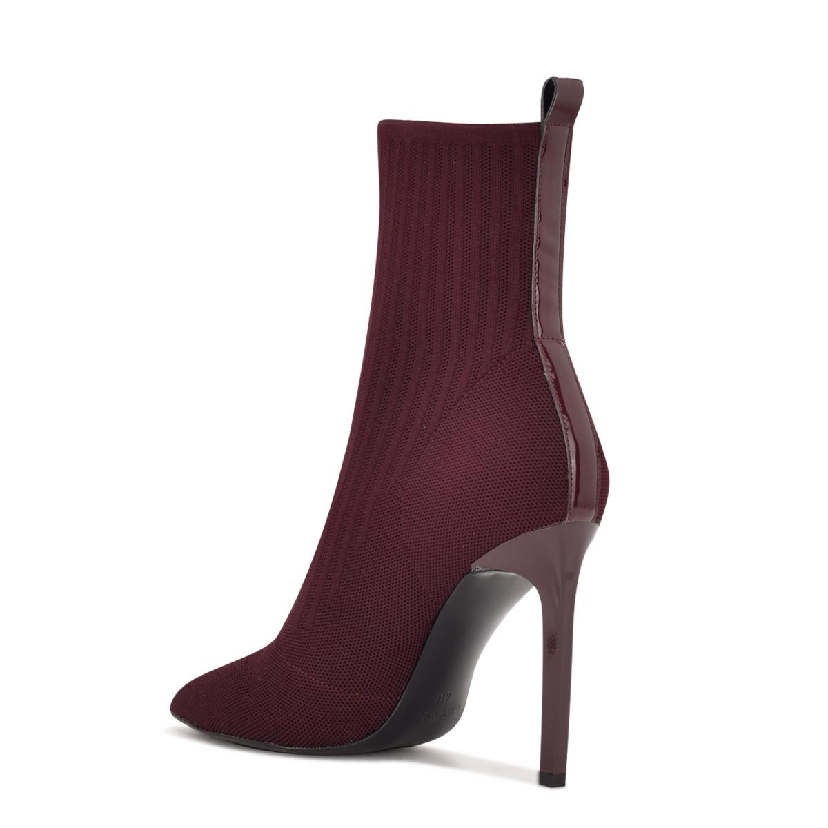 Bottines Nine West Teoy Robe Femme Bordeaux | 1836RQPBW