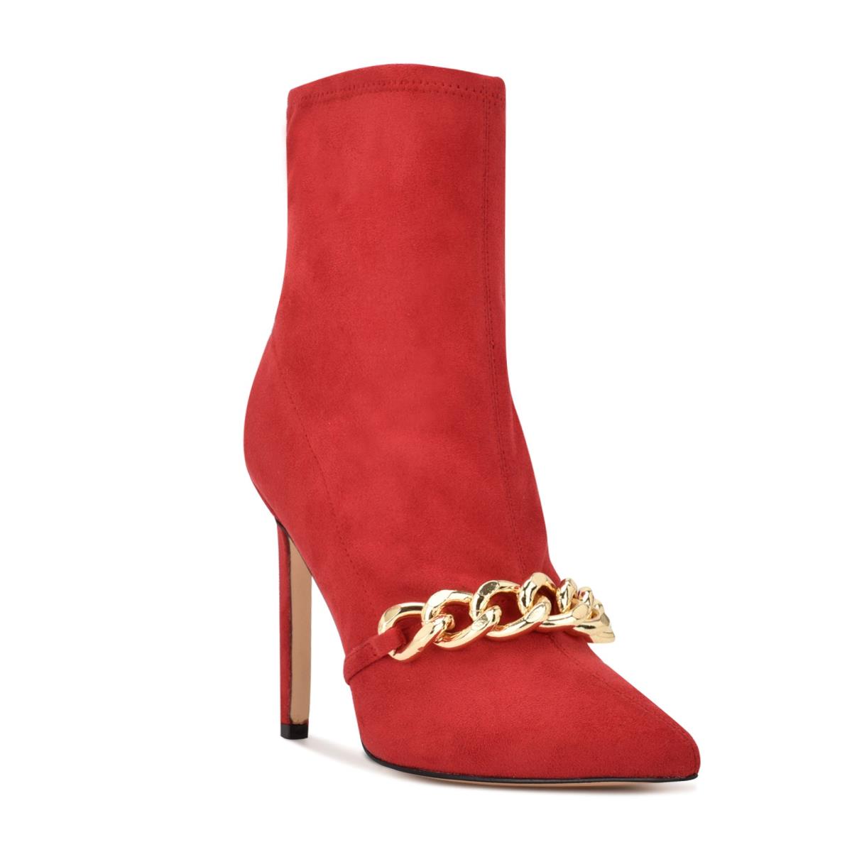 Bottines Nine West Timbaa Robe Bootie Femme Rouge | 3791GBZSY