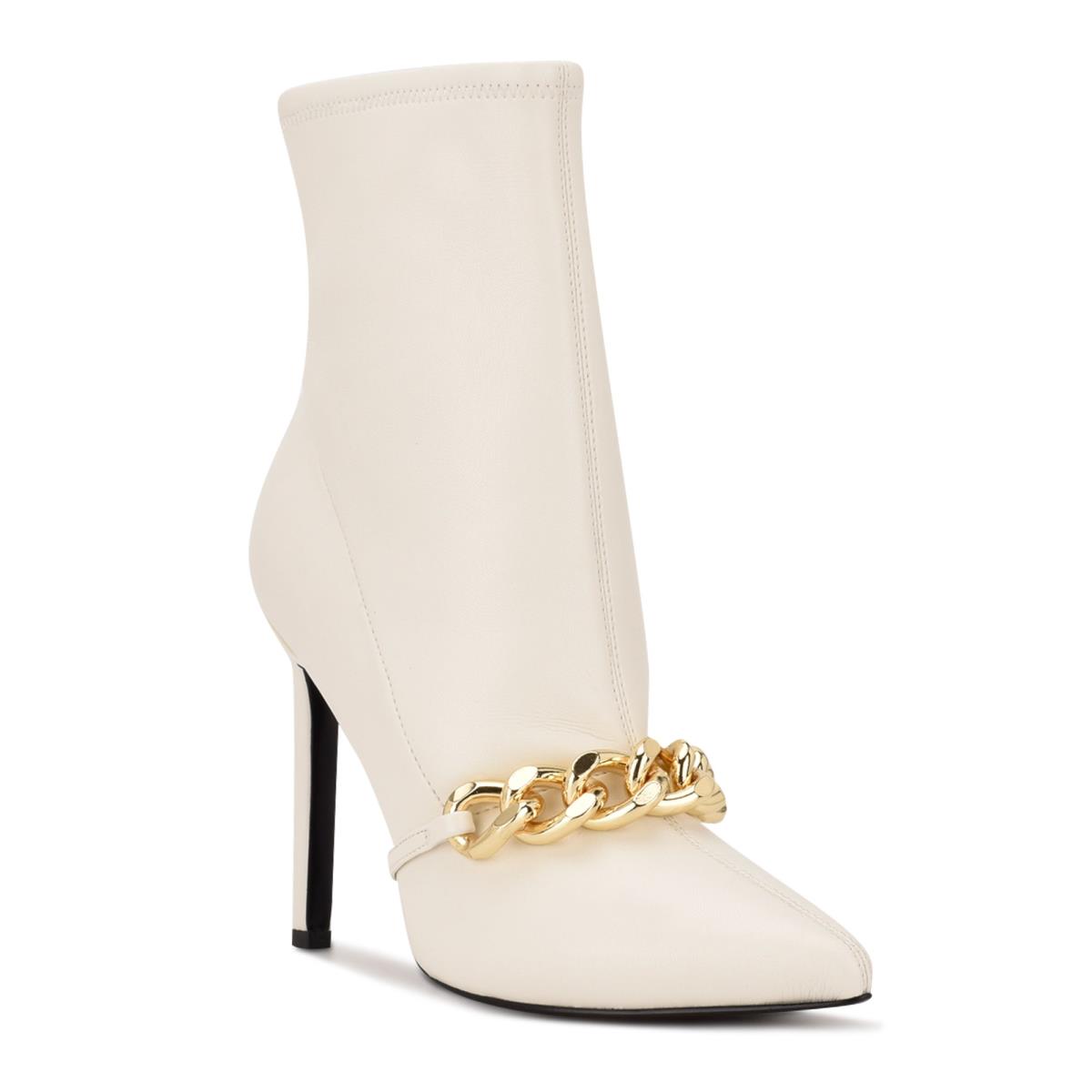 Bottines Nine West Timbaa Robe Bootie Femme Blanche | 4628RBWFH