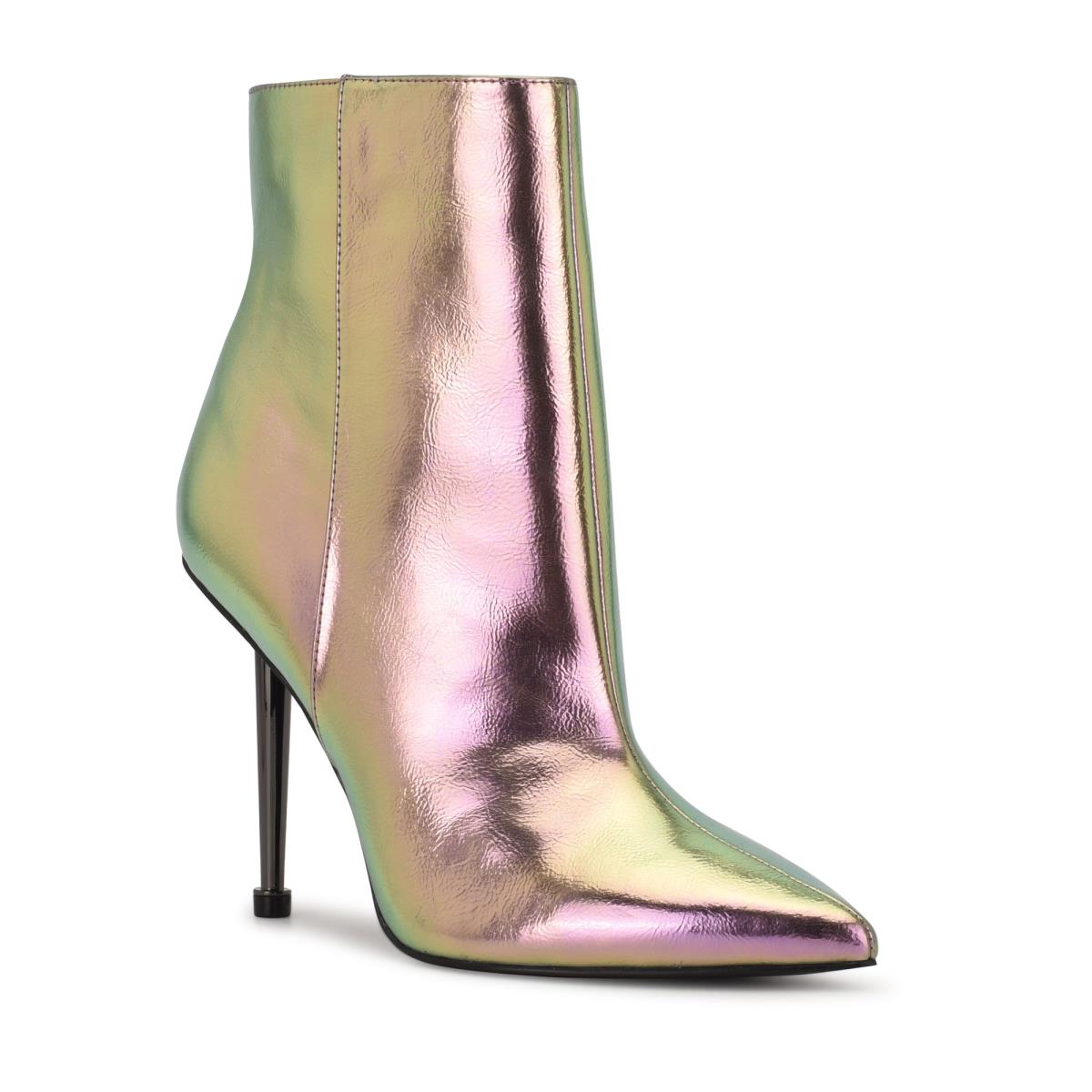 Bottines Nine West Tryin Robe Femme Metal | 4205NKPRS