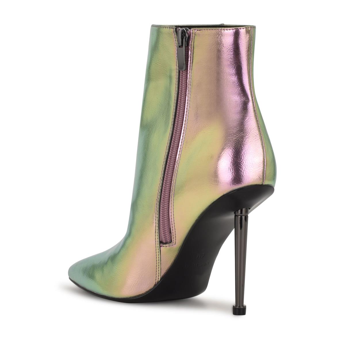 Bottines Nine West Tryin Robe Femme Metal | 4205NKPRS