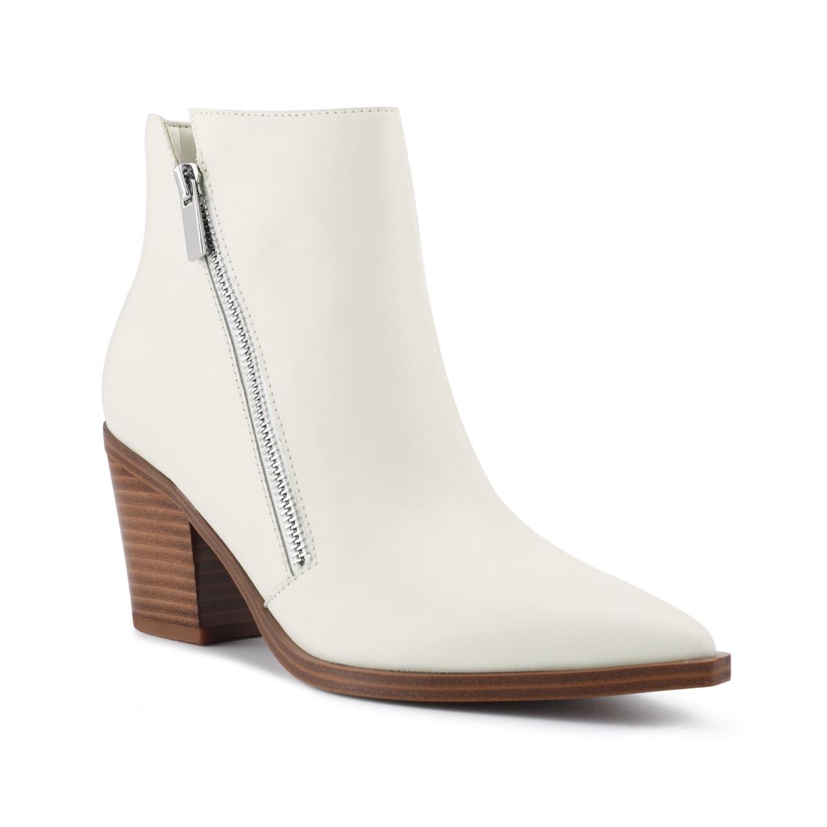 Bottines Nine West Wearit Block Heel Femme Blanche | 6298HSZIO