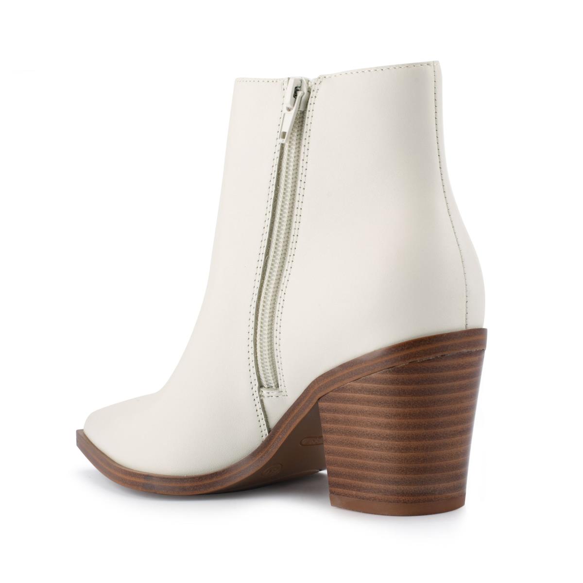 Bottines Nine West Wearit Block Heel Femme Blanche | 6298HSZIO