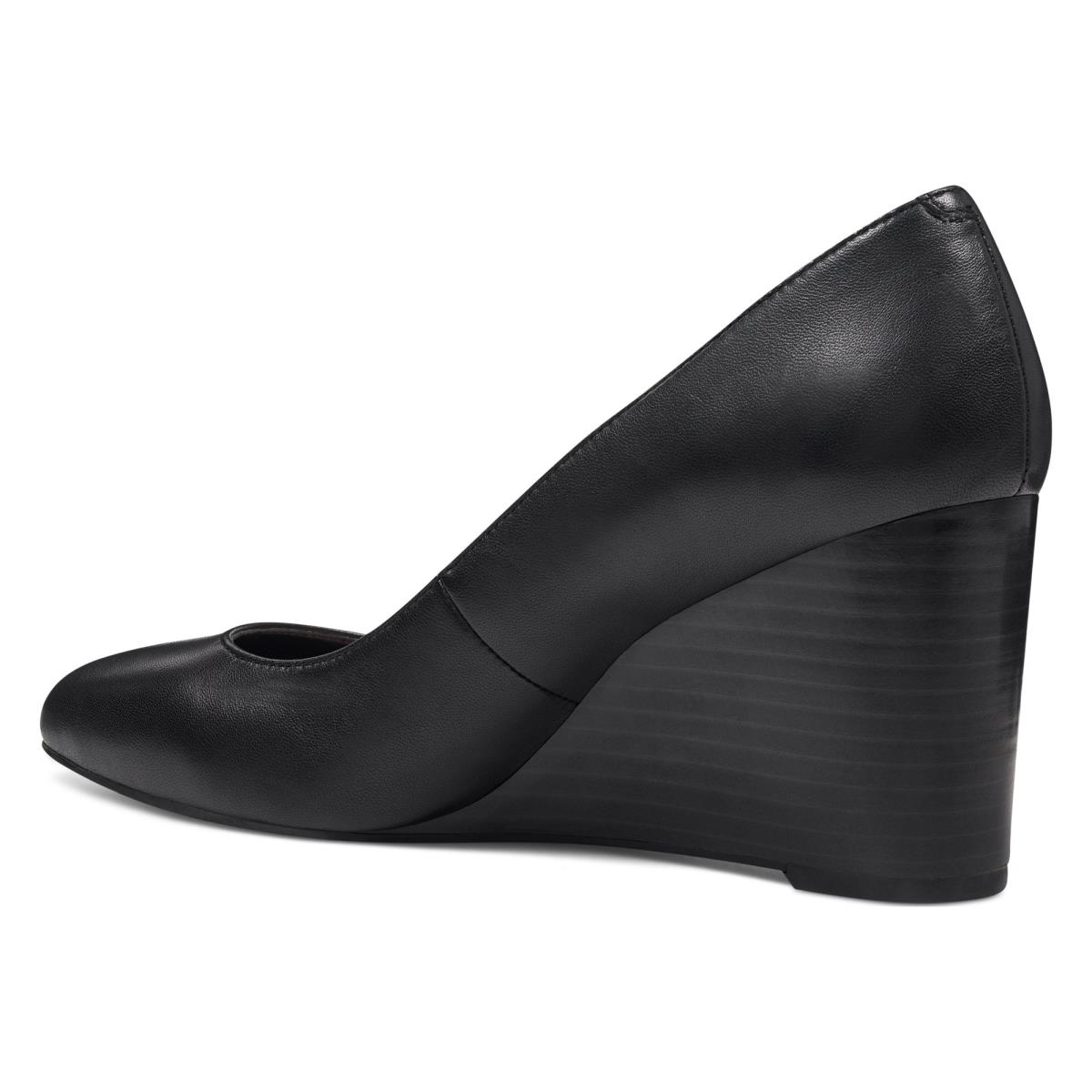 Compensées Nine West Jazzin Almond Embout Femme Noir | 3401XMHRK