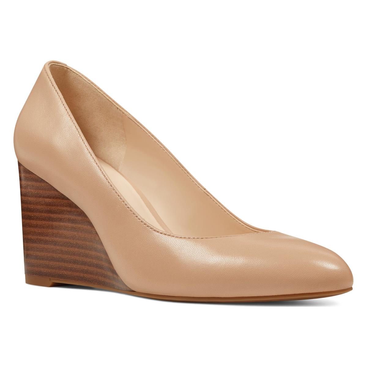 Compensées Nine West Jazzin Almond Embout Femme Beige | 4693KBLOP