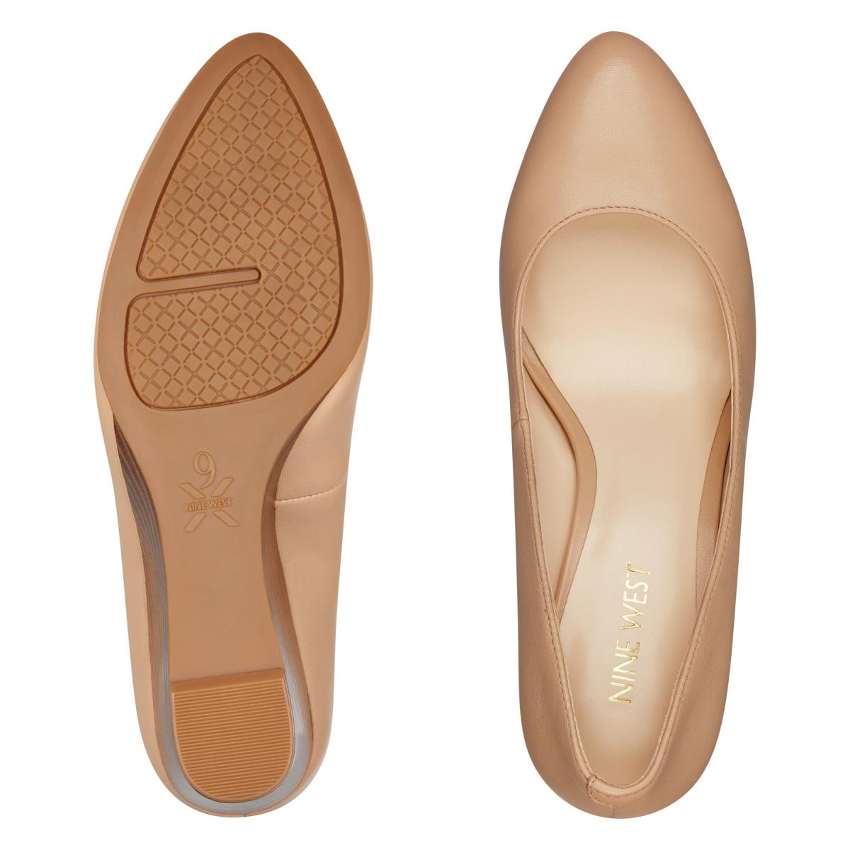 Compensées Nine West Jazzin Almond Embout Femme Beige | 4693KBLOP