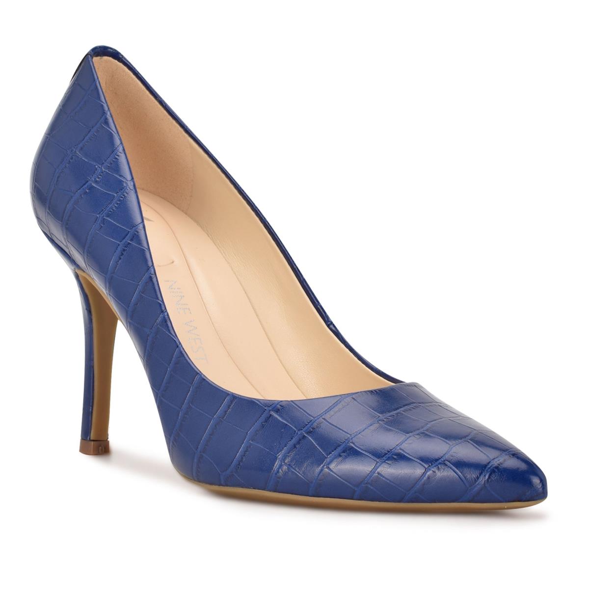 Escarpins Nine West Fifth 9x9 Pointy Embout Femme Bleu | 5906KSEDL