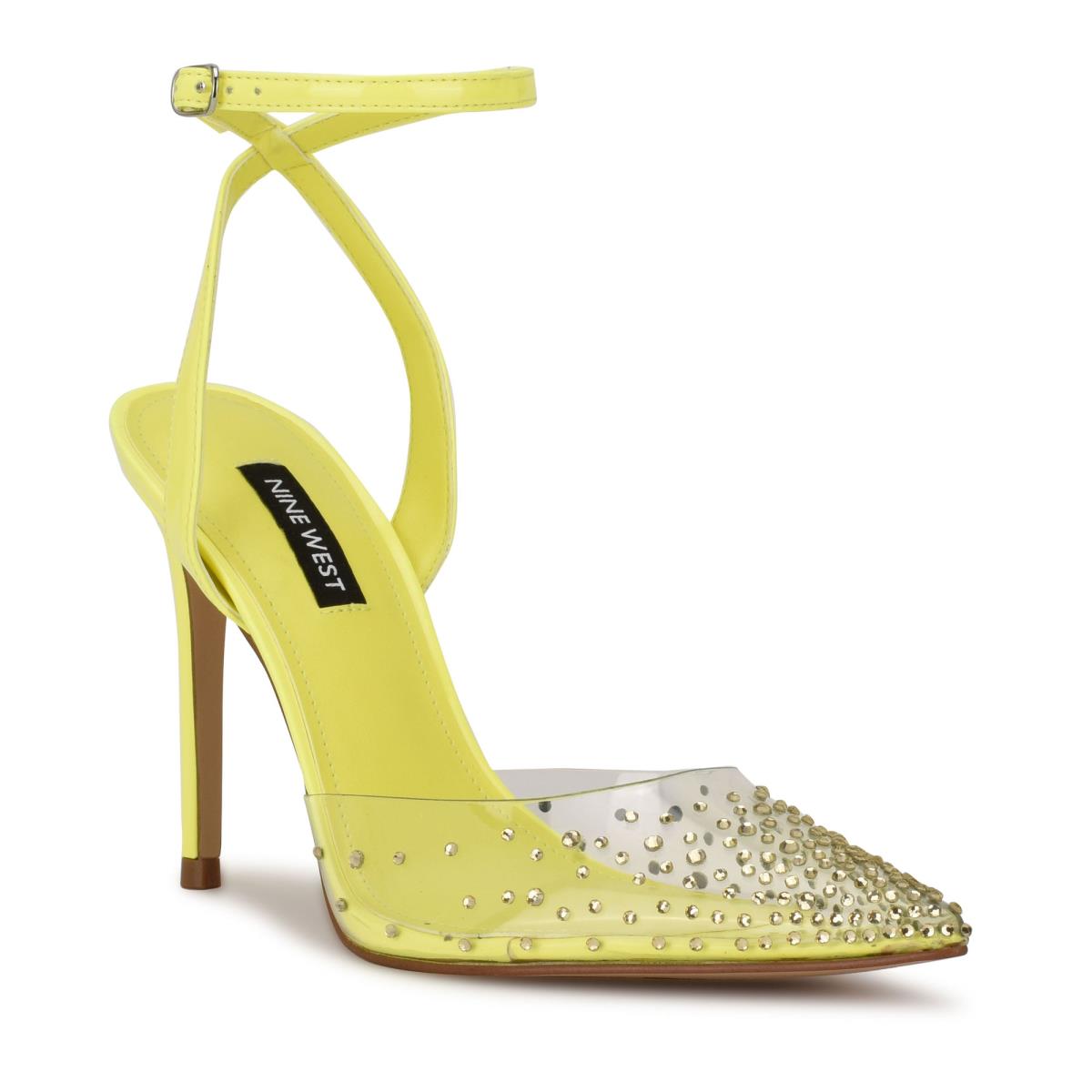 Escarpins Nine West Foreva Ankle Brides Robe Femme Jaune | 2054SXEVN