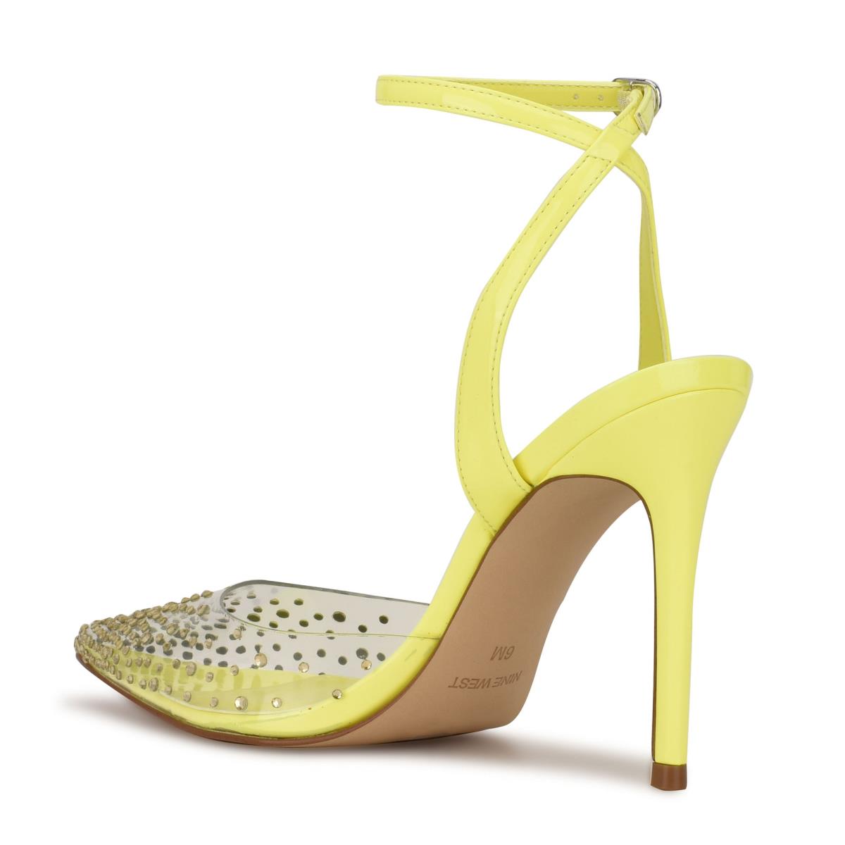 Escarpins Nine West Foreva Ankle Brides Robe Femme Jaune | 2054SXEVN