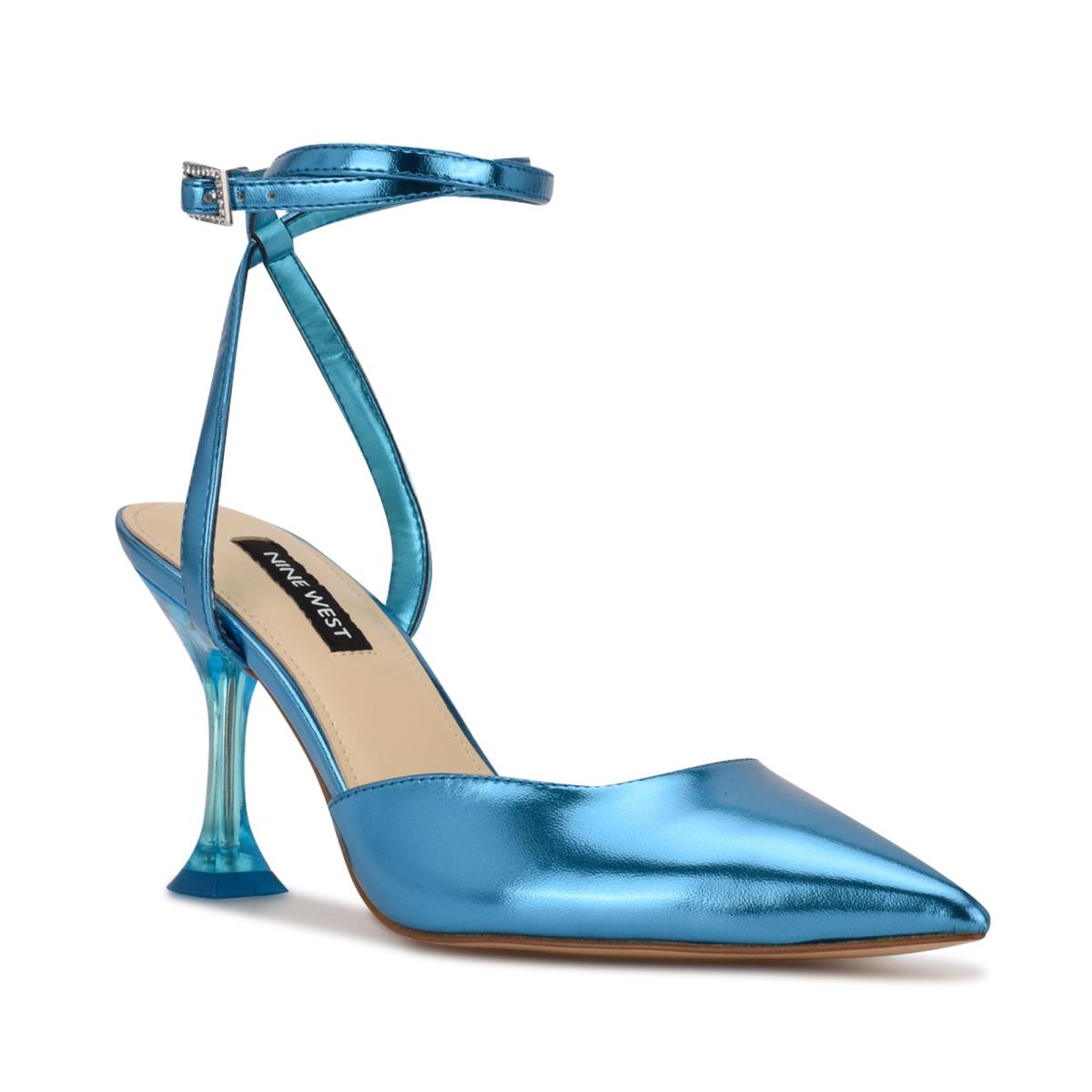 Escarpins Nine West Harlowe Ankle Brides Femme Bleu | 3697LNQJO