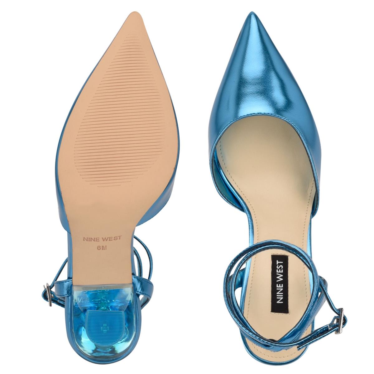 Escarpins Nine West Harlowe Ankle Brides Femme Bleu | 3697LNQJO