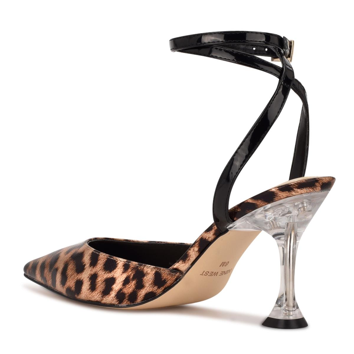 Escarpins Nine West Harlowe Ankle Brides Femme Leopard | 6402OSZVJ