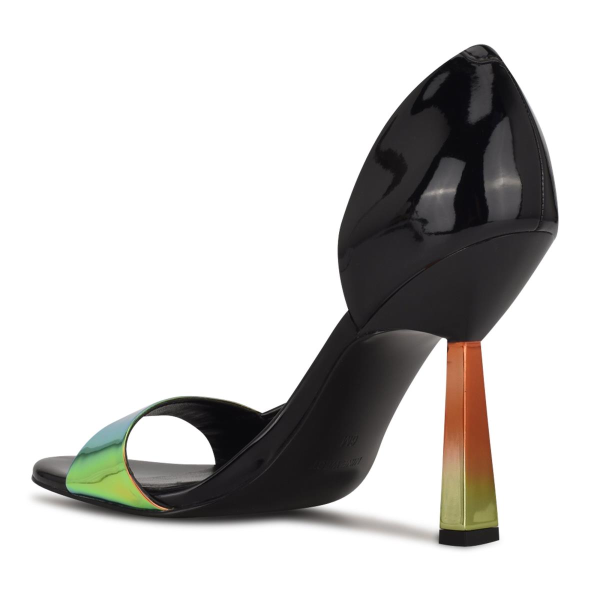 Escarpins Nine West Saidso Open Embout Femme Noir Multicolore | 7419DCNYG