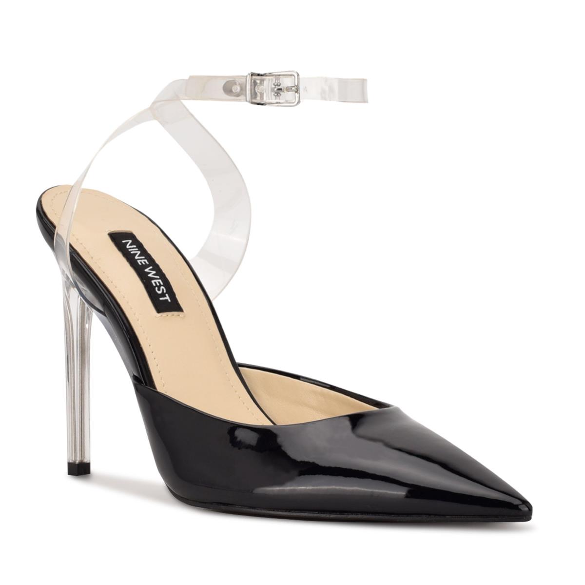 Escarpins Nine West Sparkea Ankle Brides Femme Noir | 2490CJUHM